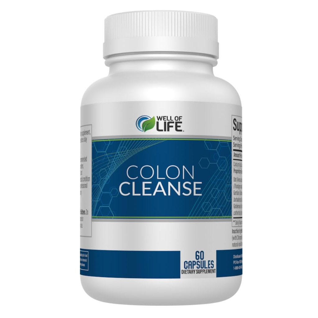 Well of Life: Colon Cleanse: Aloe Vera, Cascara Sagrada, Rhubarb Root, Μπεντονίτης. Βοηθά στην Πέψη, Βοηθά στην Ανακουφίζει την Δυσκοιλιότητα. 700mg 