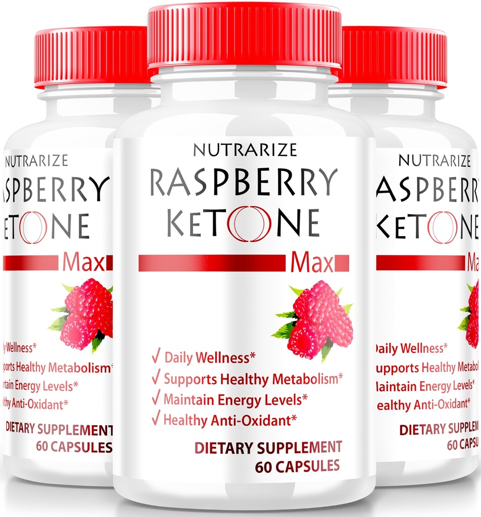 (3 Pack) Raspberry Ketone Capsules, Official Raspberry Ketone For Weight Loss, All-Natural Keto Formula to Unlock Your Body and Fitness Goals, RaspberryKetone 1200MG Supplement, Reviews (180 Capsules)