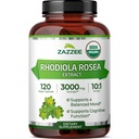 Zazzee USDA Organic Rhodiola 10:1 Exract, 3000 mg Δύναμη, 120 κάψουλες, 4 μήνες προσφοράς, τυποποιημένο και συμπυκνωμένο εκχύλισμα 10X, 100% χορτοφάγους, επιπλέον δύναμη, όλα-φυσικά και μη-ΓΤΟ
