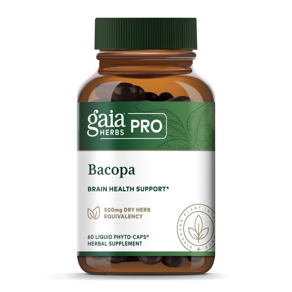 GAIA HERBS PRO Bakopa - Εγκεφαλική Υγεία & Νοοτροπική Υποστήριξη - 60 Υγρά Phyto-Caps (30 Services)