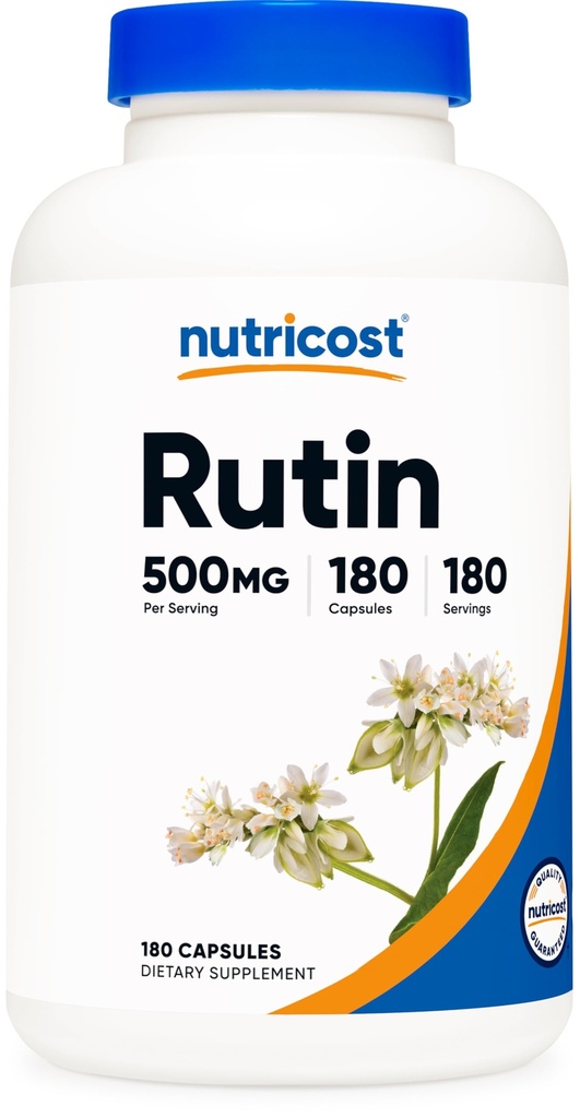 Nutricost Rutin 500mg, 180 κάψουλες - Χωρίς γλουτένη, μη ΓΤΟ, και χορτοφάγους φιλικό