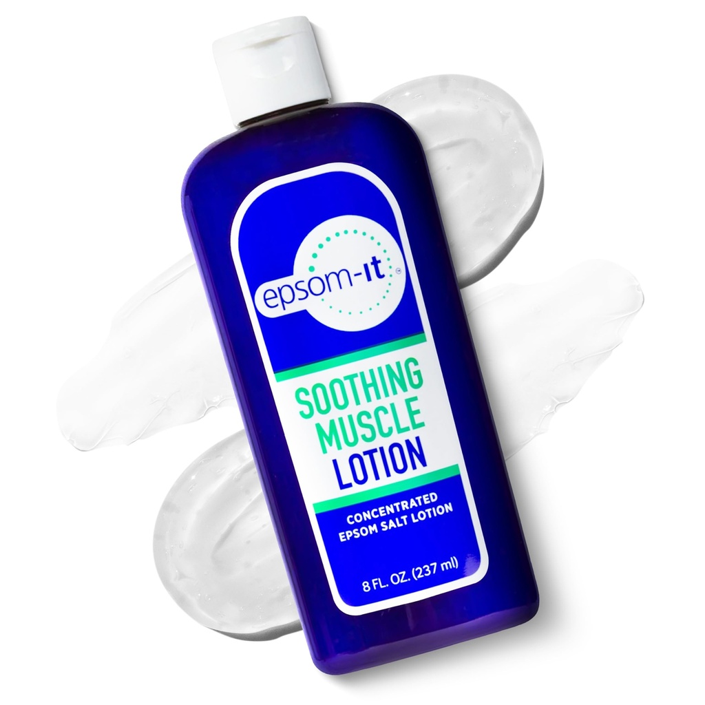 Epzo-It Soothing Muscle Lotion – Epsom Salt Topical Cream with Arnica and Magnezyum Sulfate - Kas Stiffness, Leg Cramps, Feet, Dizler ve Achy Ayakları için Tasarlandı - 8.0 oz oz