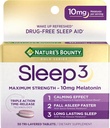 Nature's Bounty Melatonin, Sleep3 Μέγιστη Δύναμη 100% Χωρίς Φάρμακα Βοήθεια Ύπνου, L- Theanine & Nighttime Herbal Blend Time Release Technology, 10mg, 30 Tri- Layered Tablets
