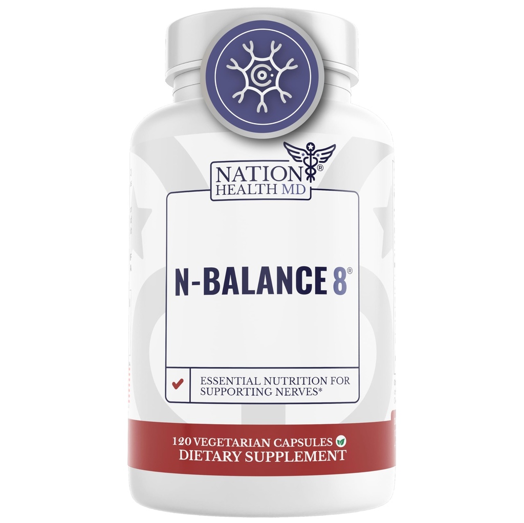 N-Balance8 - Nerve Support Formula - Nerve Support Supplement with Alfa Lipoic Acid, Benfotiamine and ALA - Nerve Health Supplements for Men & Women, 60 Capsules