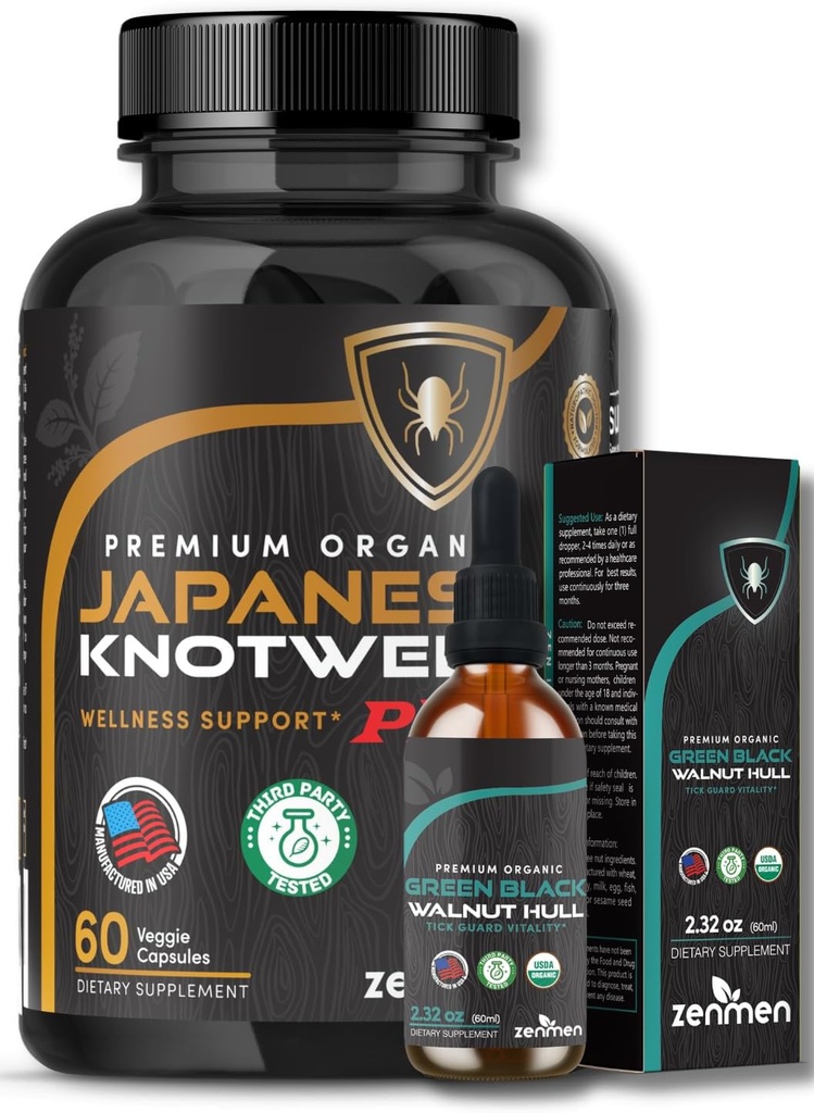 Immune Support Sche: Japon Knotweed Capsule ve Green Black Walnut Tincture