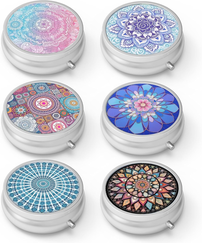 Pill Box 3 Karşılaştırma Küçük Pill Vakası, Pocket veya Purse Pill Organize Pill Konteynerleri Vitaminleri, İlaçları, Balık Yağı ve Supplements 4 Creation)