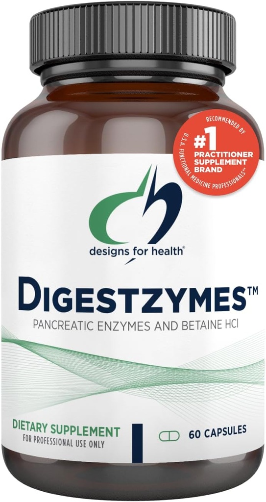Sağlık Digestzymes için tasarımlar - Gaz ve Bloating Relief için Digestive Enzymes + Betaine, - Pepsin, Ox Bile, Lactase Enzyme & Lipase Enzymes for Digestion (60 Capsules)