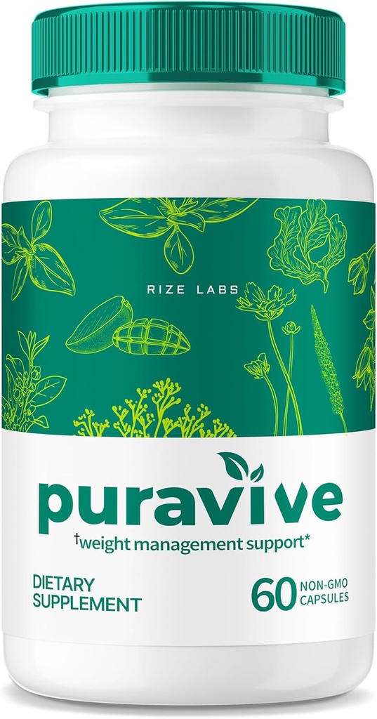rize labs Puravive Weight Loss Capsules - Εξωτικά χάπια ρυζιού για την αύξηση των επιπέδων ΒΔΤ και ενέργειας, Detox & Cleanse Capsule, Puravive Reviews Μη GMO Εύκολες στην κατάποση συμπληρώματα δισκία (60 κάψουλες)