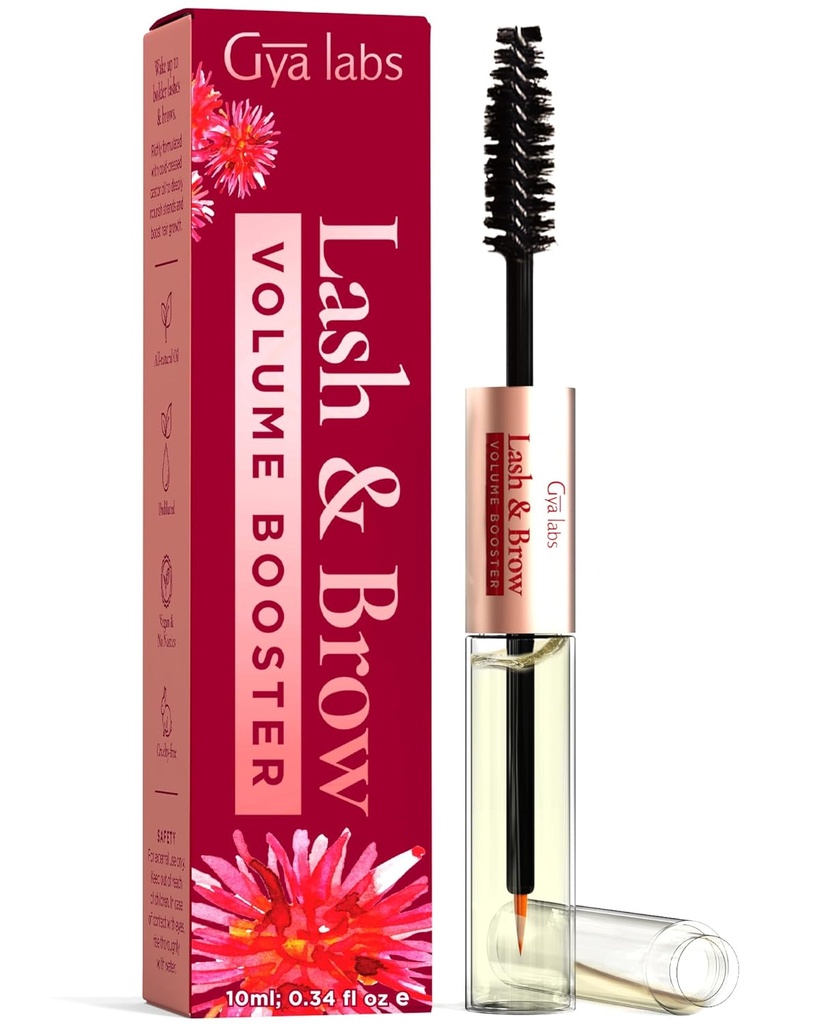 Gya Laboratuvarları Lash ve Brow Oil - 100% Saf Natual Organic Castor Oil Eyelash & Eyebrow Serum for Fuller görünümlü Lashes & Brows (0.34 Fl Oz)
