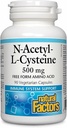 Doğal Faktörler N-Acetyl-L-Cysteine 500 mg - Sağlıklı Liver & Lungs - Antioksi Support Supplement Supports Immune System Health - 90 Vegetarian Capsules (90 hizmet)