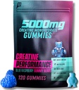 Tinatine Monohidrat Gummies 5G - Blue Raspberry Flavor, Kas Büyümesi için Max Strength, Erkekler ve Kadınlar için Hızlı Absorbing - Premium All Natural, Lab Tested - 30 Hizmet