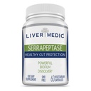 Serrapeptase Pure Digestive Proteolytic Enzymes Enteric Coated Premium Healthy Gut Protection and Vegan Liver Support Supplement for Sinus, Respiratory and Gut Health NonGMO (60 Caps)
