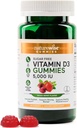 NatureWise Vitamin D3 5000 IU Gummies - Χωρίς ζάχαρη μικτή γεύση μούρου - Βιταμίνη D Gummies για ενήλικες, υποστηρίζει την ανοσία, τους μυς και τη δύναμη των οστών - Ζελατίνη-ελεύθερο, μη-GMO- 60 Gummies[1-Month Supply]