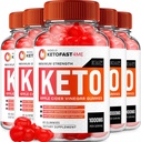 (5 Pack) KetoFast4Me ACV Gummies Advanced, KetoFast 4 Me ACV Gummies Apple Cider Vinegar Chem 4 Me Kilo Yönetimi ACV Gummies DW4Me Yorumlar B12 Keto+acv, 1000 mg (300 Gummies)