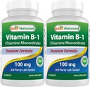 Best Naturals Βιταμίνη Β1 ως Thiamine Mononitrate 100 mg 120 δισκία (120 Count (Pack of 2))