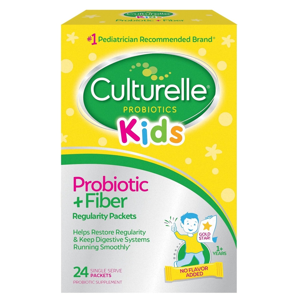 Culturelle Kids Probiyotik + Fiber Packets (Ages 3+) - 24 Kont - Digestive Health & Immune Support - Düzenliliği geri yüklemenize yardımcı olabilir (Pazarlama değişebilir)