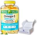 Omega 3 2000 mg softgels- Fish Oil, 120ct ( 1), Fusion Shop Store Store