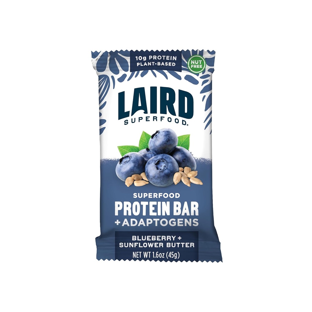 Laird Superfood Λειτουργική Πρωτεΐνη Bars, Protein Bar, αλλά καλύτερα με πραγματικά συστατικά, Λειτουργικά Μανιτάρια 10g Φυτικών Βασισμένη πρωτεΐνη, 6g Ίνες, Βούτυρο Ηλίανθος, 10 Count (Pack of 1)