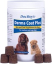 Revival Animal Health Doc Roy's Derma Coat Plus Skin & Coat Supplement for Medium /Large Köpekler - 60 ct Chews