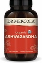 Dr. Mercola Organic Ashwagandha - Υποστηρίζει την παραγωγή ενέργειας & Adrenal Health - 800 mg ανά υπηρεσία - Μη ΓΤΟ, Χωρίς γλουτένη και χωρίς σόγια - Πιστοποιημένο USDA Organic - 180 κάψουλες (90 εξυπηρετούν)