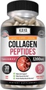 Kaya Naturals Multi Collagen Peptides Complex σκόνη για γυναίκες και τον άνθρωπο, Ζωτική για τα μαλλιά, δέρμα, νύχια, και κατά της γήρανσης, τύποι I, II, III, V & X Collagen Protein Blend 