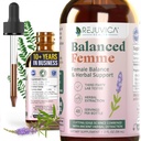 Rejuvica Health Balanced Femme - Advanced Γυναικείο συμπλήρωμα υποστήριξης ισορροπίας - Liquid Delivery for Better Absorvice - Vitex, Dong Quai, Black Cohosh, Maca Wild Yam & More!
