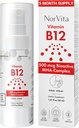 B12 Vitamin 500 mcg (150 Hizmet) - Hızlı Abvitamin MHA Kompleksi (Methylcobalamin, Adenosylcotest) - Vegan, Non-GMO, Sıvı B12 Supplement