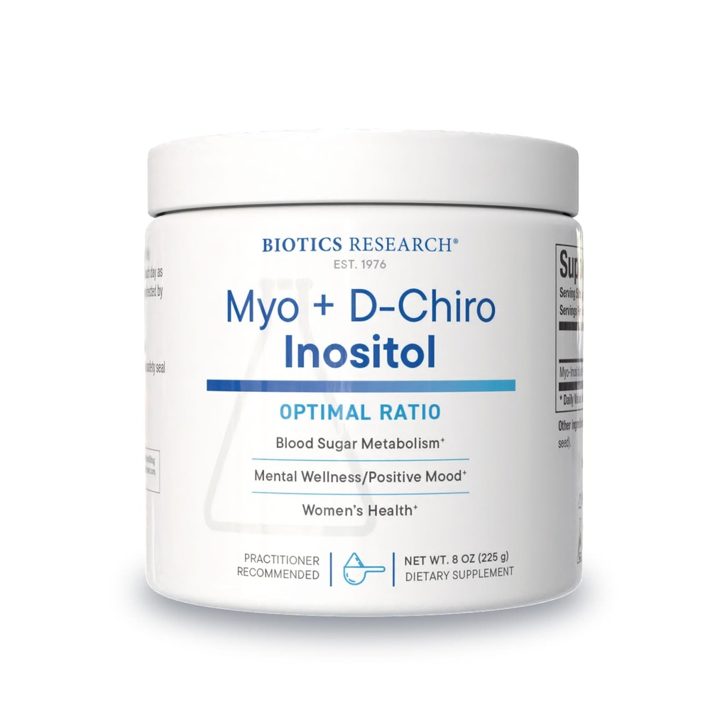 Biotics Araştırması B8 Toz, Myo inositol ve D Chiro inositol, 40:1 Oran, Kadın Sağlığı, Neural İletişim, Fat Metabolism, Vascular Sağlık, Saç Büyüme 8 Ounces