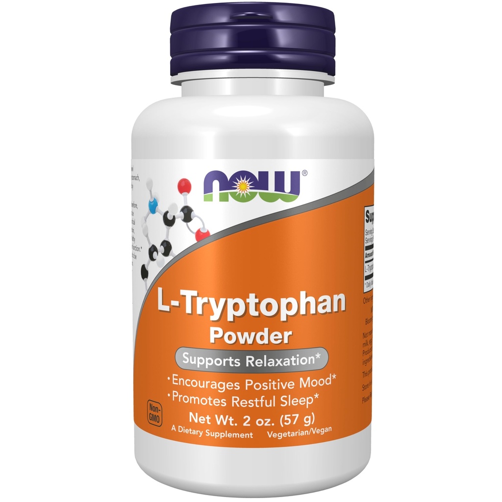 Şimdi Gıdalar Tamamlar, L-Tryptophan Toz, Free-Form, Destekler Rahatlama*, Amino Asit, 2Ounce