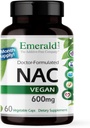 EMERALD LABS NAC 600mg - N-Acetyl-L-Cysteine - Vegan Amino Acid συμπλήρωμα που υποστηρίζει την αποτοξίνωση - 60 κάψουλες λαχανικών (παροχή 60 ημερών)