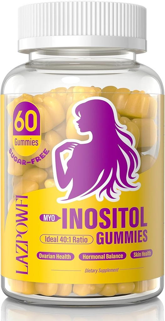 Inositol Gummies with Myo-Inositol & D-Chiro Inositol,Vitamin D3,Magnesium Glycinate & çinko - Ideal 40:1