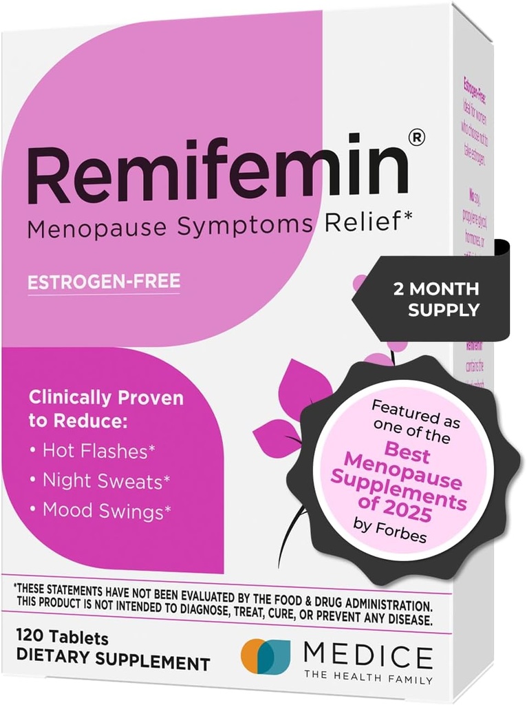 Remifemin Menopause Belirtileri Yardım - Klinik Olarak Proven Malzemeler - Menopause Supplements - Black Cohosh - Estrogen-Free - Almanya'da Yapıldı - 120 Tablet