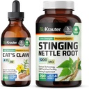BIO KRAUTER Cats Claw Tincture 4 Fl. Oz. & Sting Nettle 250 Capsules
