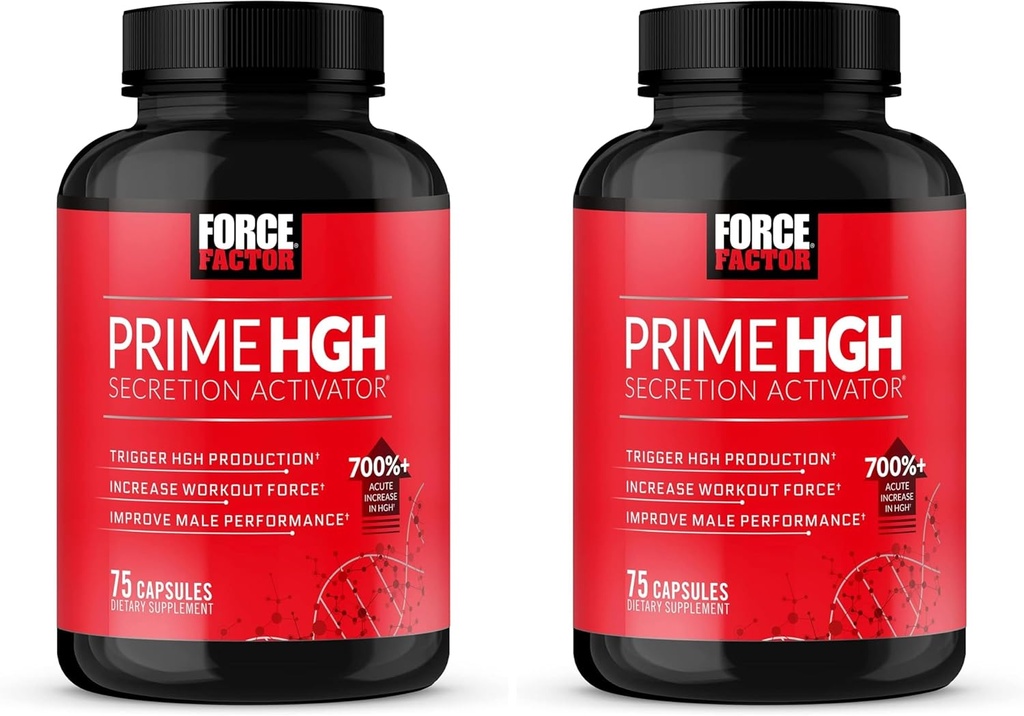 Force Factor Prime HGH Gizliion Activator, HGH Supplement for Men with Klinik olarak Studied AlfaSize Tetikviye Üretimine Yardımcı Olmak, Çalışma Kuvvetini Arttırmak ve Performansı Geliştirmek, 75 Capsules