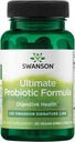 Swanson Ultimate Probiyotik Formula Digestive Health Immune System Support 66 Milyar CFU Prebiyotik NutraFlora scFOS 30 DRcaps Veggie Capsules (Caps)