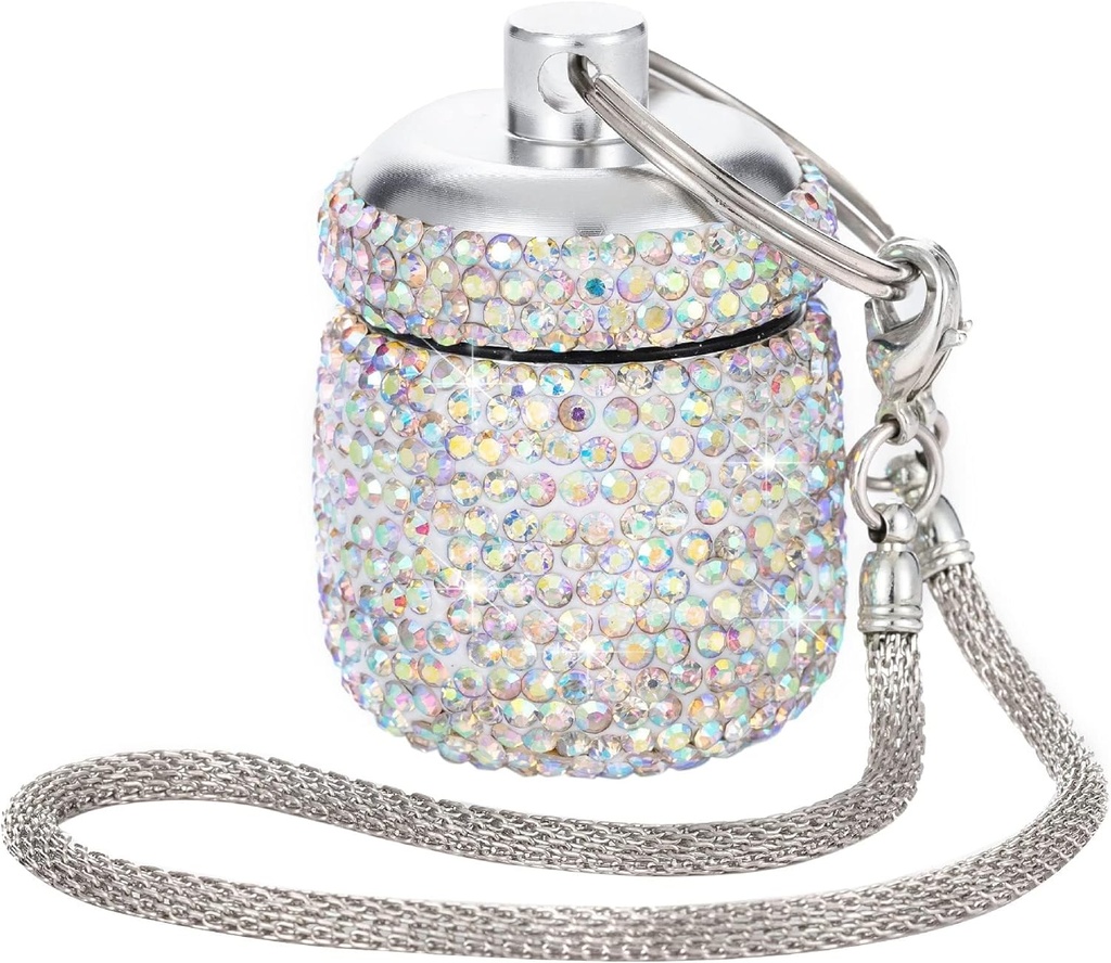 AB Elmas Küçük Pill Organize İlaçlar Lock Box Cute Pill Case for Purse Jewel Ringkle with Tanks Medical Storage for Vitamin Supplement Supplement Supplement Supplement Supplement Supplement