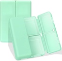 FYY Daily Pill Organizer, 7 Karşılaştırma Portreatif Pill Case Travel Pill Organizer, [Folding Design] Pill Box for Purse Pocket to Hold Vitamins,Cod Liver Oil,Supplements and Drug-Green