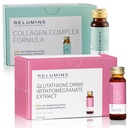 Relumins Advance Rejuvenating Collagen Beauty Drink – Apple Flavor & Beauty Glutathione Drink – Pomegranate Flavor | Yenileme, Nutrient-Rich Formula için