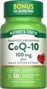 Nature's Truth CoQ10 100 mg | 50 Softgels | Plus Black Pepper Extract | Non-GMO ve Gluten Free Supplement Supplement