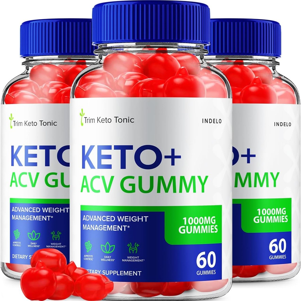(3 Pack) Trim Keto Tonic Keto ACV Gummies, Trim Keto Gummies Kilo Yönetimi Tamam, Trim Keto Tonic Apple Cider Vinegar, Trim Keto Tonic Advanced ACV Gummies, B12 (180 Gummies)