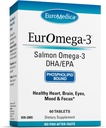 EuroMedica EurOmega-3 - EPA & DHA ile Diyetsel Tamam - Beyin ve Kalp Sağlığı Desteği için Omega-3 Tabletleri - Essential Fatty Acids & Peptides ile Beslenme Tamamı - 60 Tabletler