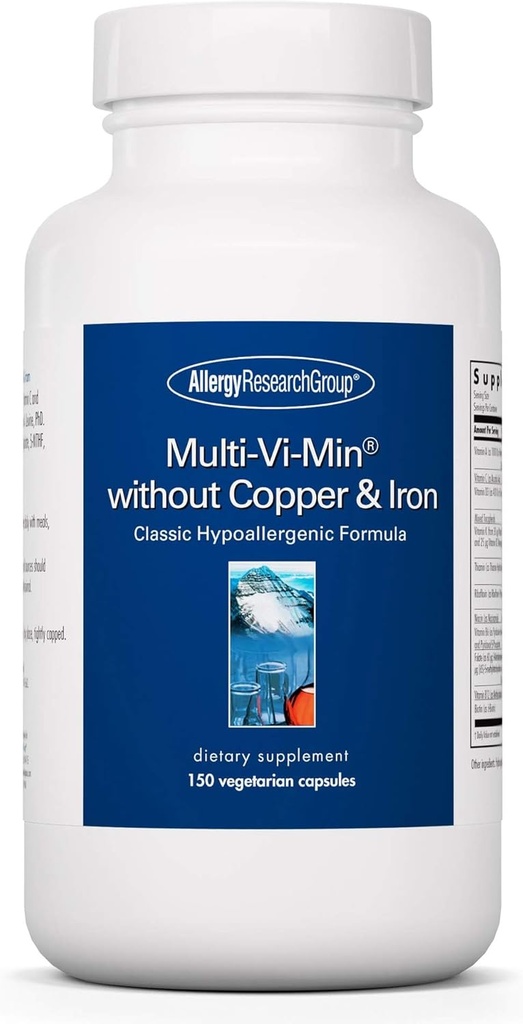Antivirüs Araştırma Grubu - Multi-Vi-Min Without Copper and Iron - Hipoallergenik - 150 Vegetarian Capsules