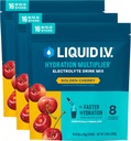 Sıvı I.V.® Hydration Multiplier - Golden Cherry | Elektrolyte Toz İçecek Mix | 3 Pack (48 Hizmet)