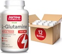 Jarow Formulas L-Glutamine 1000 mg, Συμπλήρωμα διατροφής για μυϊκό ιστό, πολυλειτουργικό αμινοξύ, ανοσοενισχυτική υποστήριξη, 100 Easy-Solv Tablets, 50- 100 Day Supply, Συσκευασία των 12
