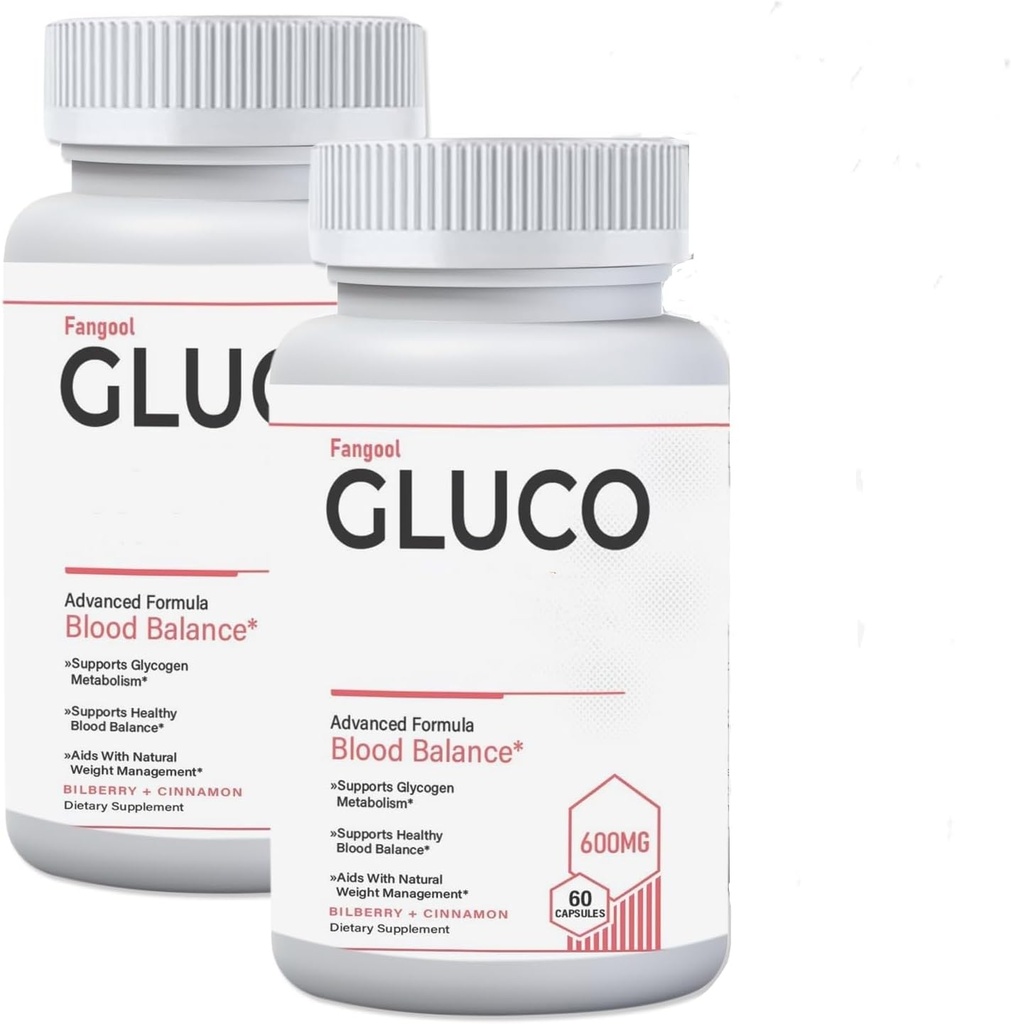 Gluco Supplement, Gluco Capsule - Gelişmiş Formula Gluco, Gluco Maksimum Güçlü İncelemeler, 60 Capsules(2 PC)