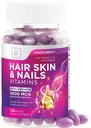 Saç, Skin & Nails for Women - Biotin 5000mcg to Support Hair growth with Argan Oil, Collagen & Hyaluronic Acid, Beautiful, Güçlü Skin, Hair & Nails Supplement - 120 Softgels