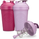 GOMOYO 20Ounce Shaker Şişe, Action-Rod Mixer | Shaker Cups with Motivasyonal Wordss | Protein Shaker Şişesi Dağ Ücretsiz ve Bulaşık makinesi Güvenli | Raspberry & Lavender