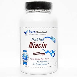 Flush Free Niacin 500 mg // 100 Capsules // PureControl Supplements // Pure //