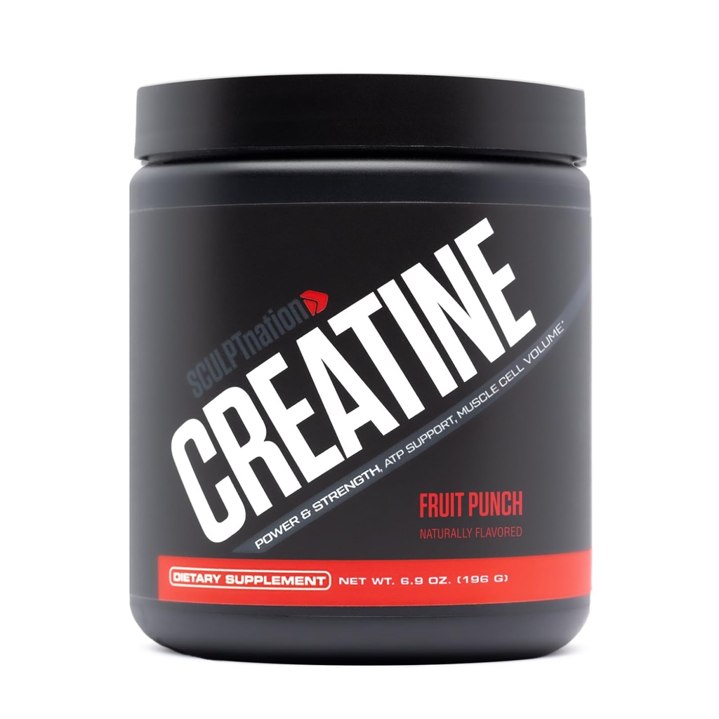 Sculpt Nation by Voloed Tinatine - Premium Kres, Enerji ve Beyin Fonksiyonlarını Desteklemek için Monohidratin Monohidrat - 30 Hizmetler