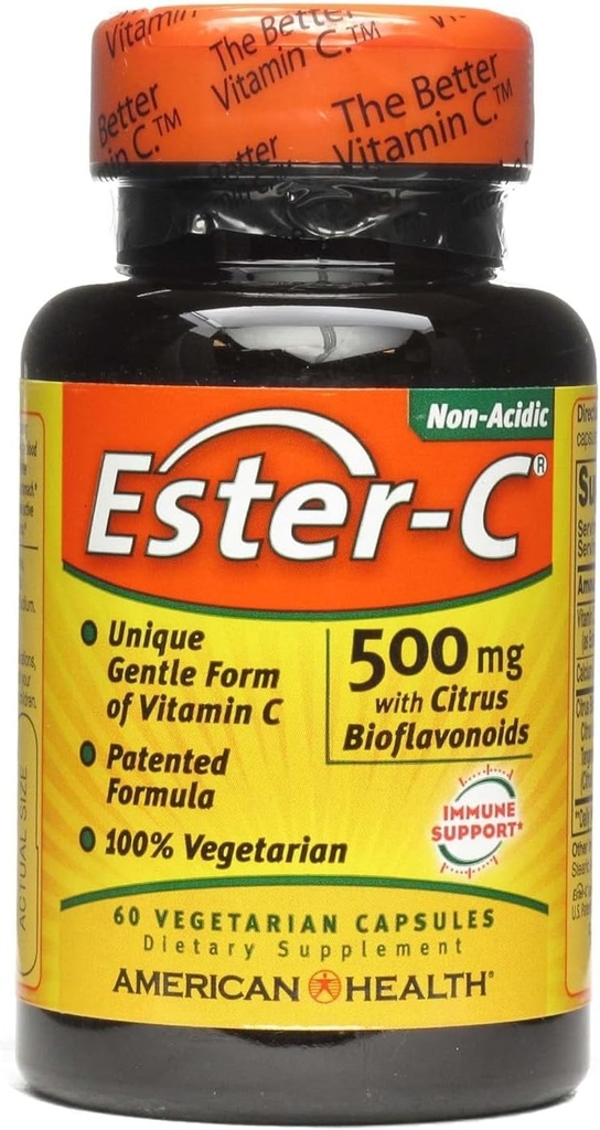 Amerikan Sağlık, Ester-C, 500 Milligram, 60 Veggie Capsules